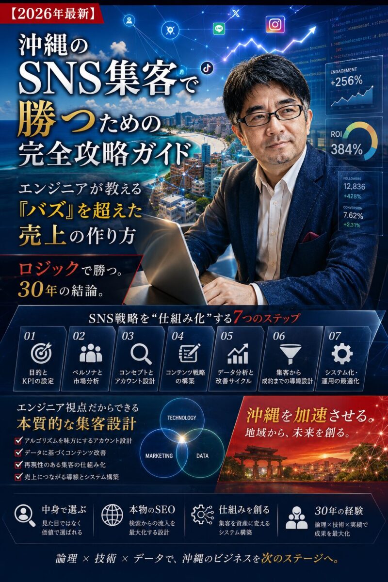 【2026年最新】沖縄のSNS集客で勝つための完全攻略ガイド｜エンジニアが教える『バズ』を超えた売上の作り方