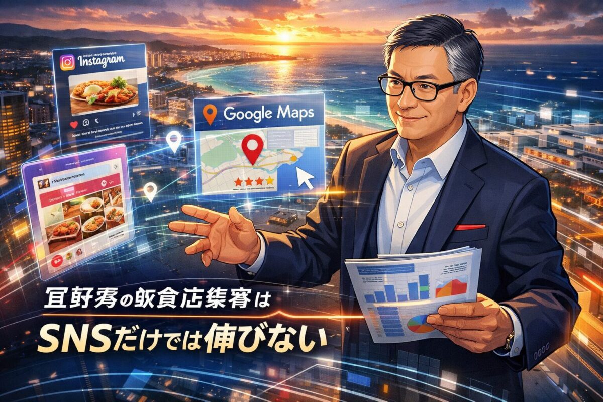 宜野湾の飲食店集客は「SNSだけ」では伸びない｜Instagram×Googleマップ×公式サイト連携の実務ガイド