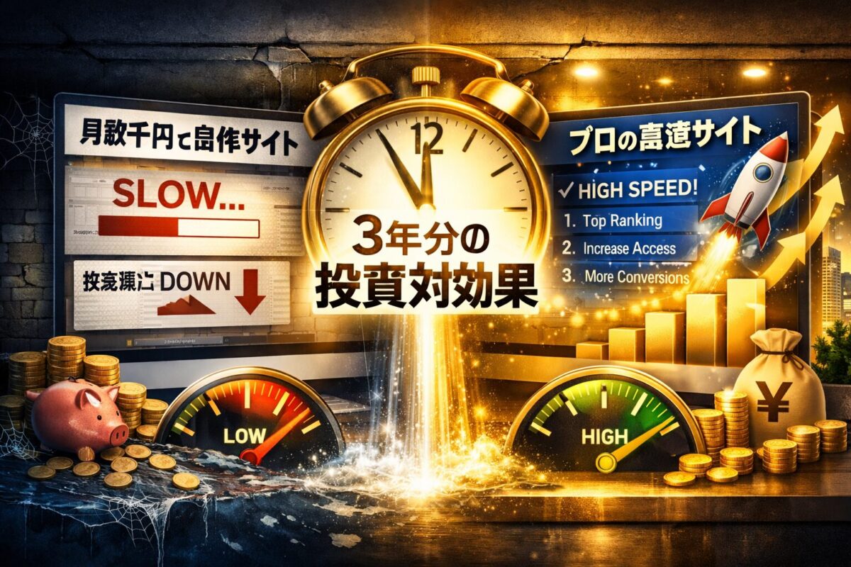 「月数千円で自作」は本当に安いか？表示速度と検索が食う、3年分の投資対効果