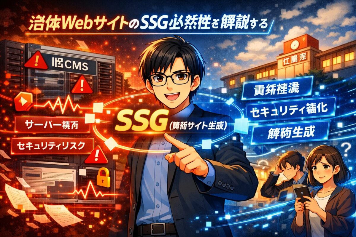 自治体Webサイトにおける「SSG(静的サイト生成)」の必然性。サーバー負荷とセキュリティ問題を根本から解決する技術選定