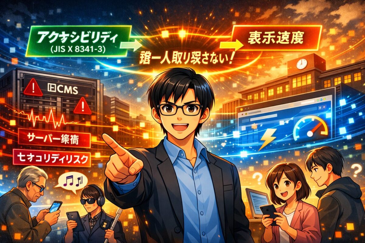 「誰一人取り残さない」デジタル広報の条件。アクセシビリティ（JIS X 8341-3）と表示速度の不可分な関係