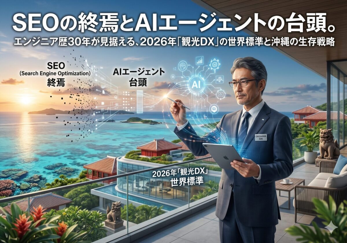 SEOの終焉とAIエージェントの台頭。エンジニア歴30年が見据える、2026年「観光DX」の世界標準と沖縄の生存戦略