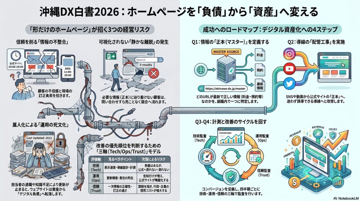 沖縄DX白書2026｜ホームページ活用による経営変革（正本・運用・計測の実務）