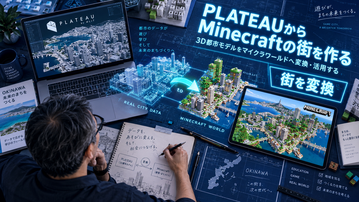 PLATEAUからMinecraftの街を作る|3D都市モデルをマイクラワールドへ変換・活用する