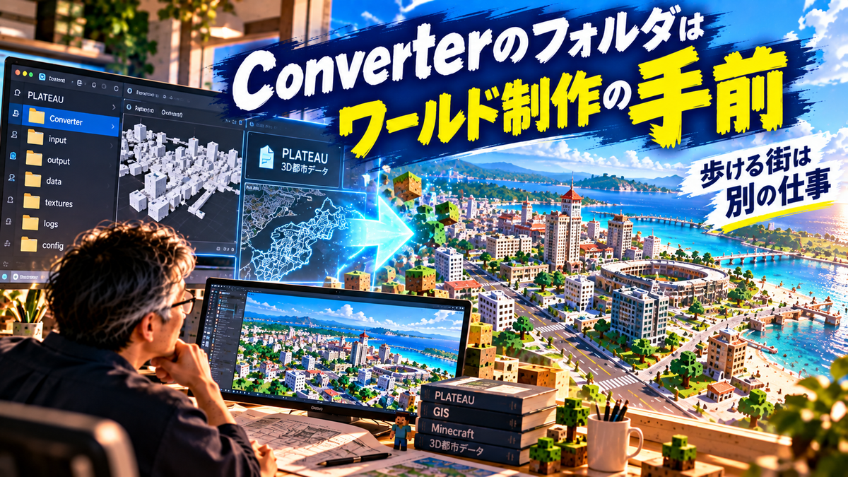 Converterのフォルダはワールド制作の手前｜歩ける街は別の仕事
