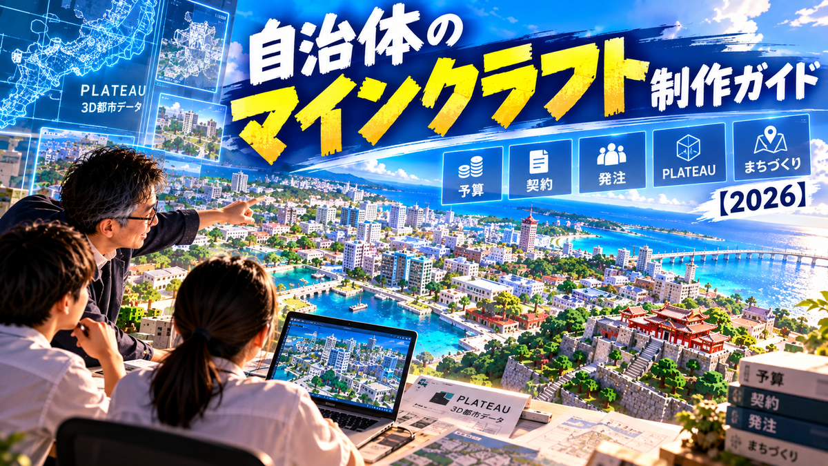 自治体のマインクラフト制作ガイド|予算・契約・発注・PLATEAU【2026】